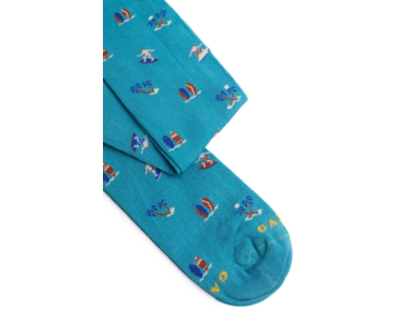 Calcetines Masculinos Largos con Diseño Mar Talla Única GALLO