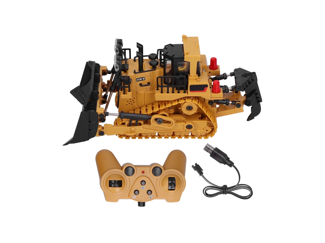 Camión De Juguete De Ingeniería A Escala 1:24 Con Control Remoto De 2.4g Y 9 Canales Y Orugas Para Niños.