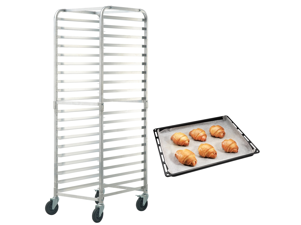 Carrito Comercial Con Bandeja Para Pan Estantes Succebuy De Aluminio Para Panadería