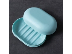 2026-platos De Jabón De Plástico Con Tapa, Caja De Almacenamiento Para Viajes, Color Azul Claro, 2 Unidades