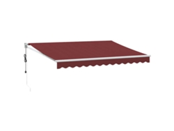 Maison Exclusive - Toldo Retráctil Automático Burdeos 350x250 Cm