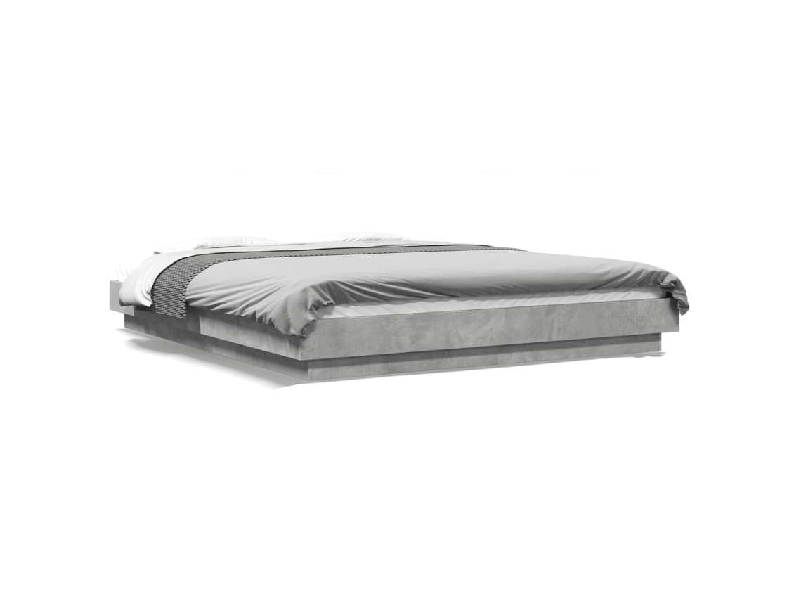 Maison Exclusive - Estructura De Cama Madera De Ingeniería Gris Hormigón 150x200cm