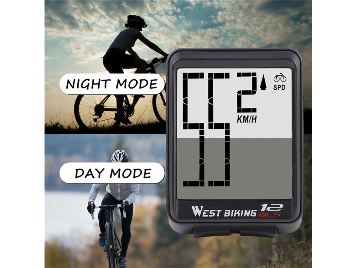 West Biking Computador Bicicleta Inteligente Display Led 2.16'' Sensor Sem Fio Velocidade Registro Preciso Luz Fundo Mtb