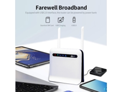 Roteador Cpe Industrial 4g Lte 300mbps Com Slot De Sim, Antenas Externas E Wi-fi - Versão Eu