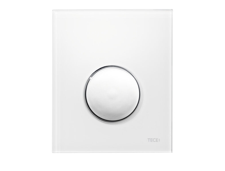 TECEloop Placa de accionamiento para urinario de plástico con cartucho 92426, Color: blanco, teclas cromado brillante