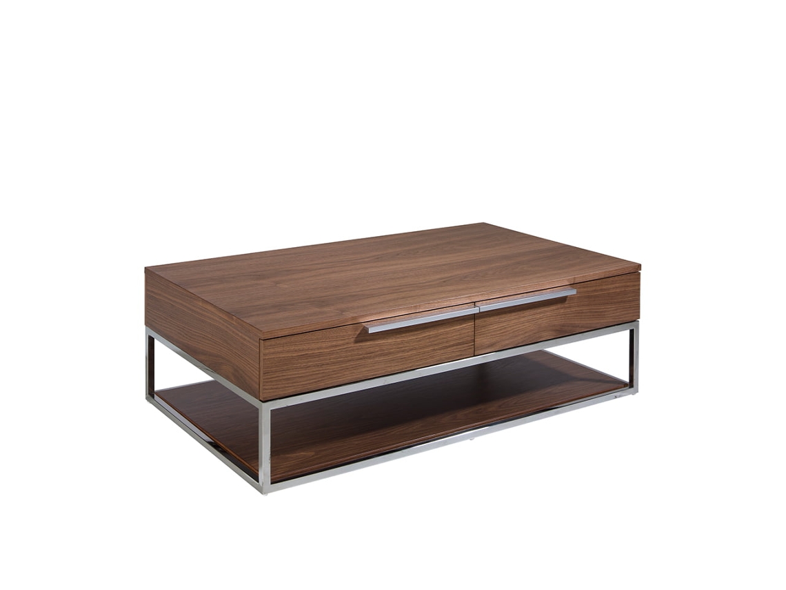 Mesa de Centro ANGEL CERDA (120 x 70 x 37 cm - Hoja de Nogal - Nogal)
