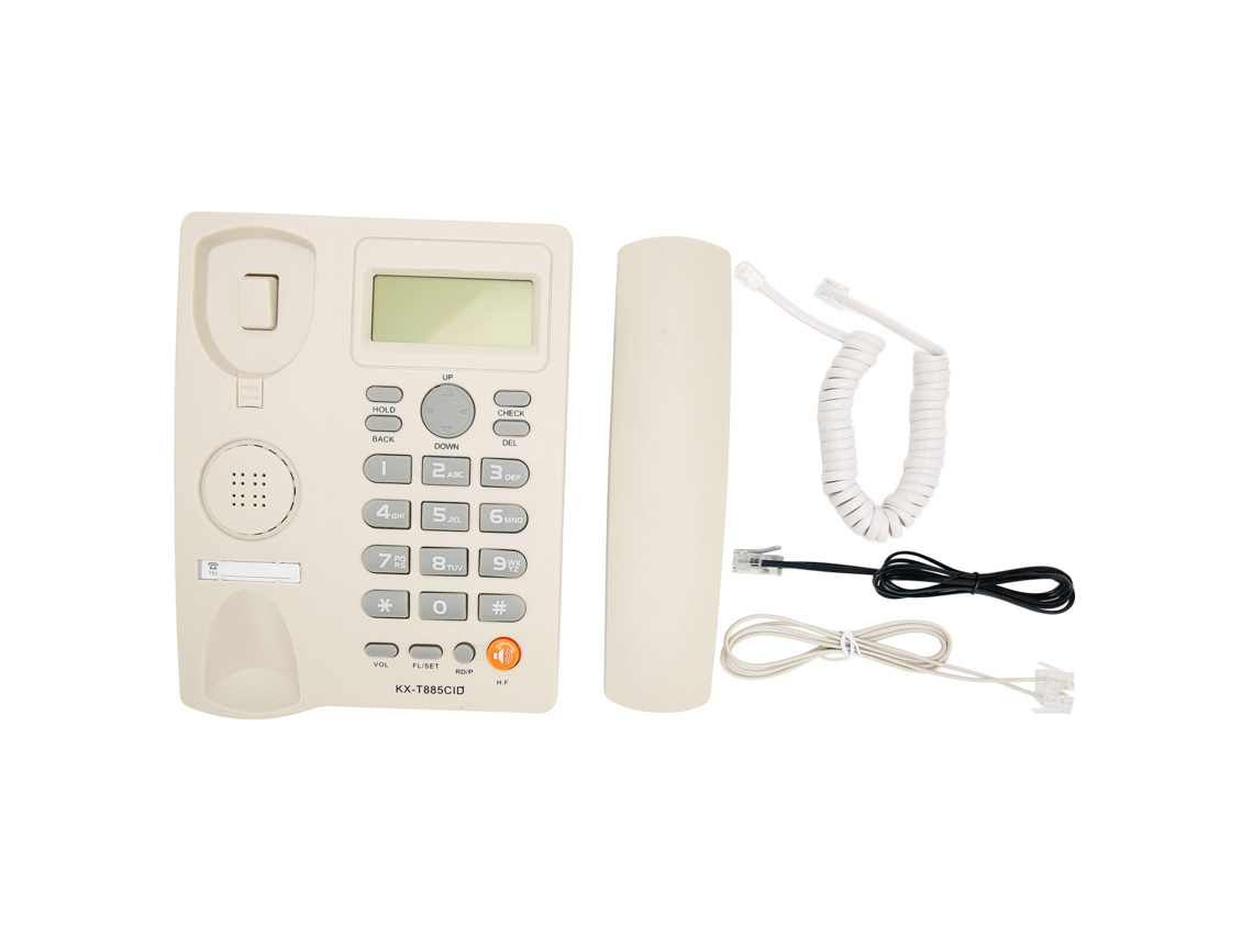 Teléfono Fijo Con Cable, Identificador De Llamadas, Marcación Rápida Y Función De Silencio Para Hoteles En Branco.