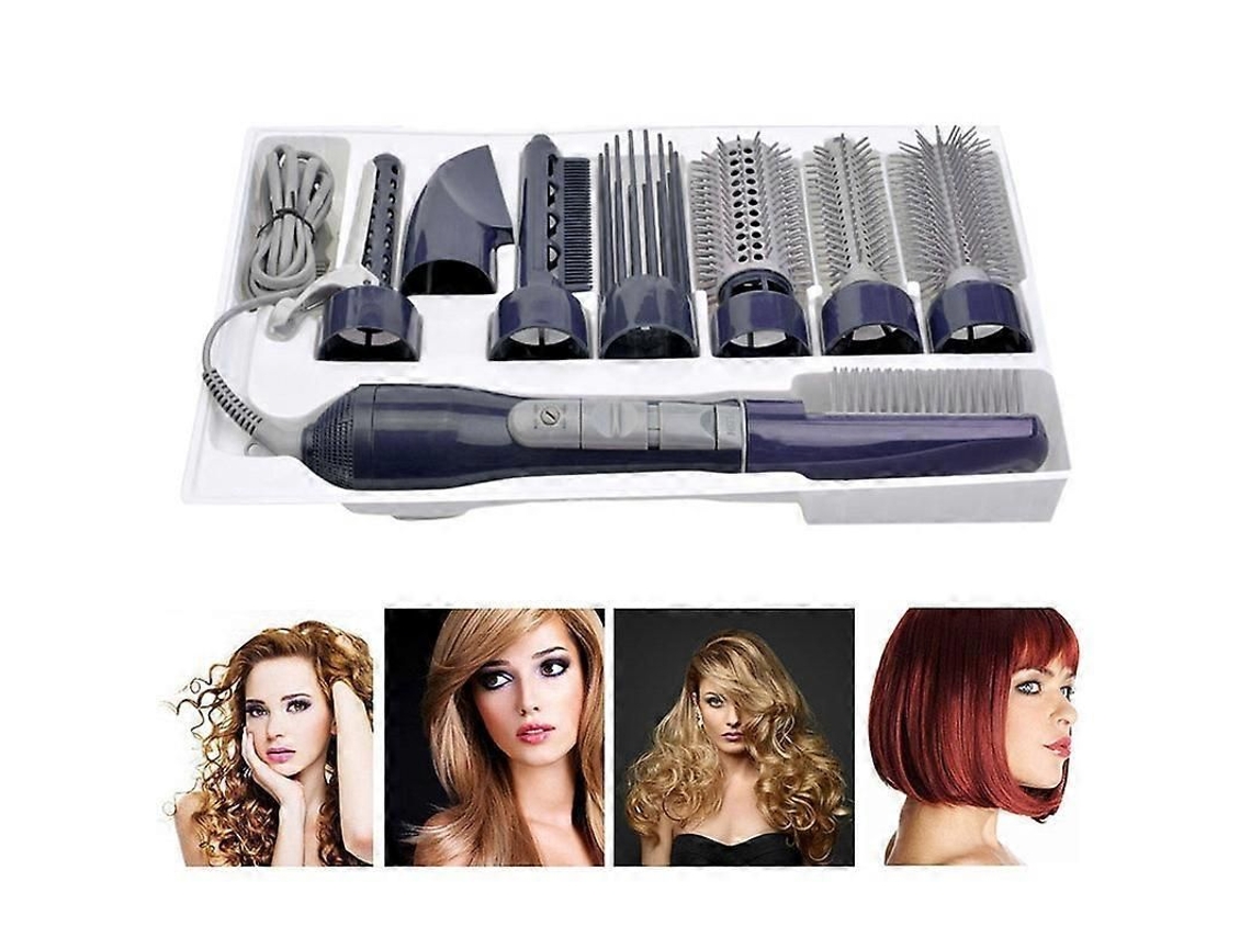 Secador de pelo profesional 8 en 1 con rizador, ideal para viajes y hoteles, con peine integrado. TAISHENGDA