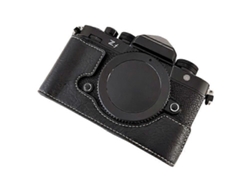 Estuche para cámara compatible con Nikon Zf, medio cuerpo, textura de búfalo, piel sintética, cubierta inferior Facpoet