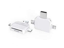 Adaptador de lector de tarjetas Tipo C/Lightning/USB a SD/TF (Blanco) Specment