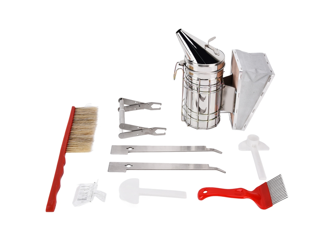 Kit de apicultura para principiantes con ahumador y herramientas (sin marca)