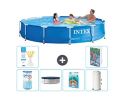 Intex Piscina Com Estrutura Redonda - 366x76 Cm - 7-peças S126