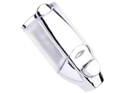 Dispensador manual de jabón líquido para baño Rosewell de pared, plateado, 18 x 8,5 x 7,5 cm, rellenable, 1 unidad