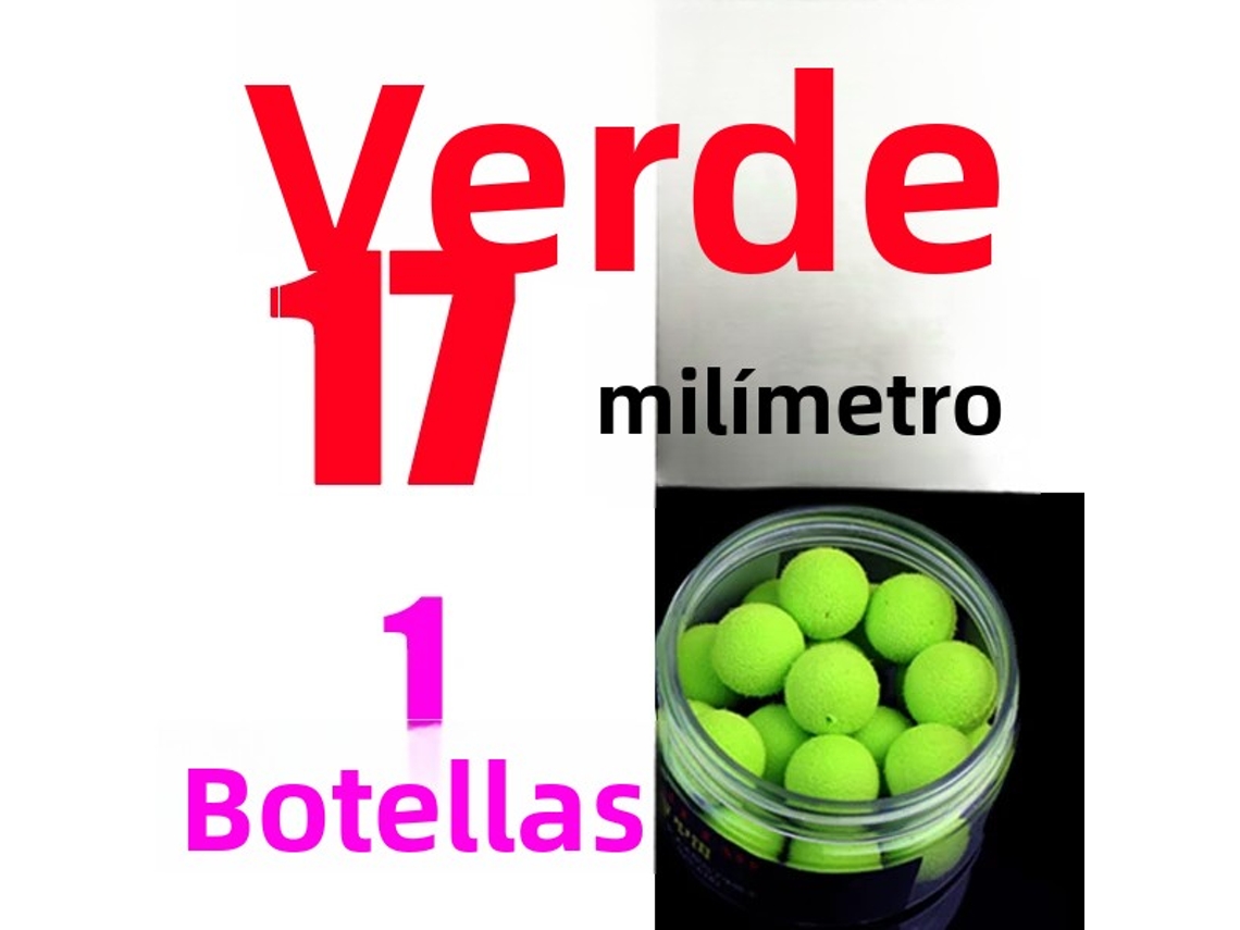(17 Mm Verde) Una Botella De Cebo Para Carpas, 4 Sabores, Incluye Flotador, Cebo Artificial Para Carpas.