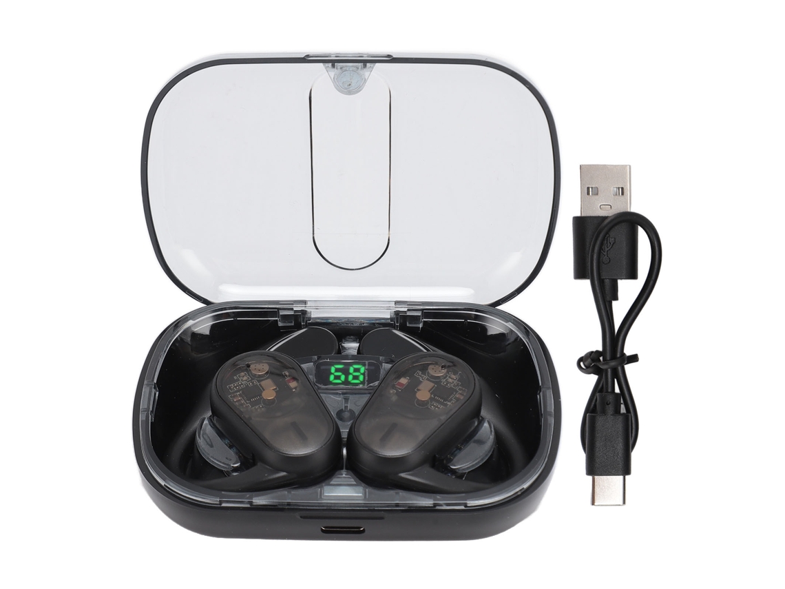 Auriculares Inalámbricos Bluetooth Con Gancho Giratorio Y Estuche De Carga Para Deportes.