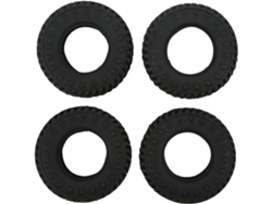 Neumáticos De Goma Rc, De Desgaste Estable, Para Coche De Carreras Fms Fcx24 1/24, Color Negro.