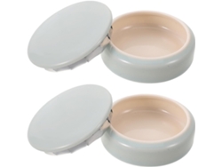 2 Pièces Pot De Soin Peau En Céramique Ronde 30ml, Mini Bouteille Rechargeable Élégante Y Chic P...