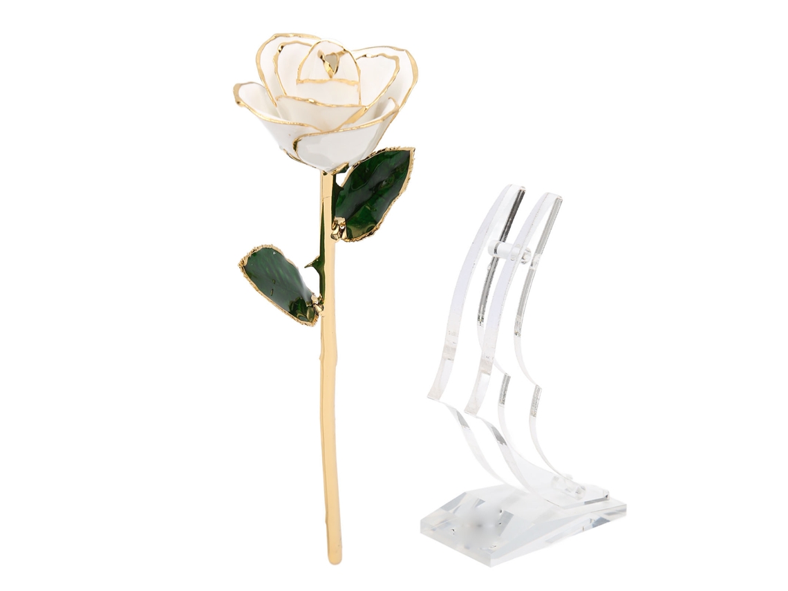 Oro rosa de 24k con base, decoración para el Día de San Valentín y aniversarios.