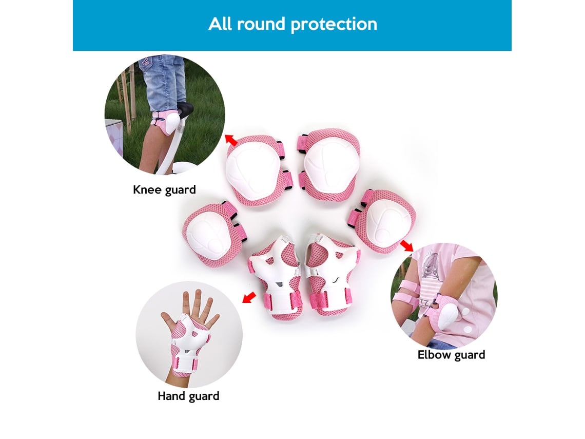 Conjunto De Protetores Para Joelhos Cotovelos Punhos Para Crianças Skate Patins Ciclismo Lixada 6pcs