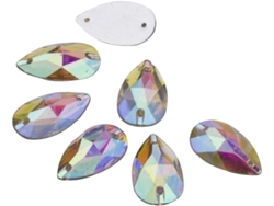 100 cristales planos de resina en forma de lágrima, para decoración de uñas. Slowmoose