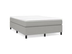 Maison Exclusive - Estructura De Cama Con Somier Tela Gris Claro 140x200 Cm