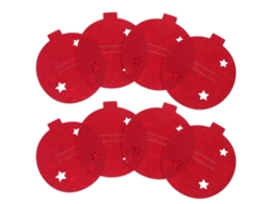 Juego de 8 portacubiertos para fiestas navideñas, estuche para cubiertos, decoración de mesa navideña Nostalgia88