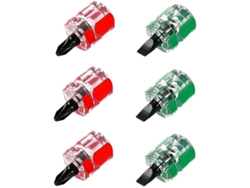 Destornilladores Mini Cortos 6 Piezas, Phillips Plano Estrella Para Reparación De Parachoques Coche Y Espacios Reducidos