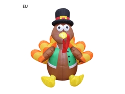 Decoración inflable de pavo iluminado para exteriores