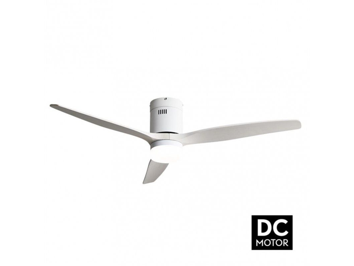 Ventil 18w Dc Aguilon Blanco 3 Aspas Blancas 5 Velocidades con mando Temporizador 34x132 D FABRILAMP