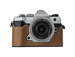Estuche para cámara Olympus OM 5, tapa de batería, textura de palma, cuero sintético, medio cuerpo, tapa inferior Facpoet