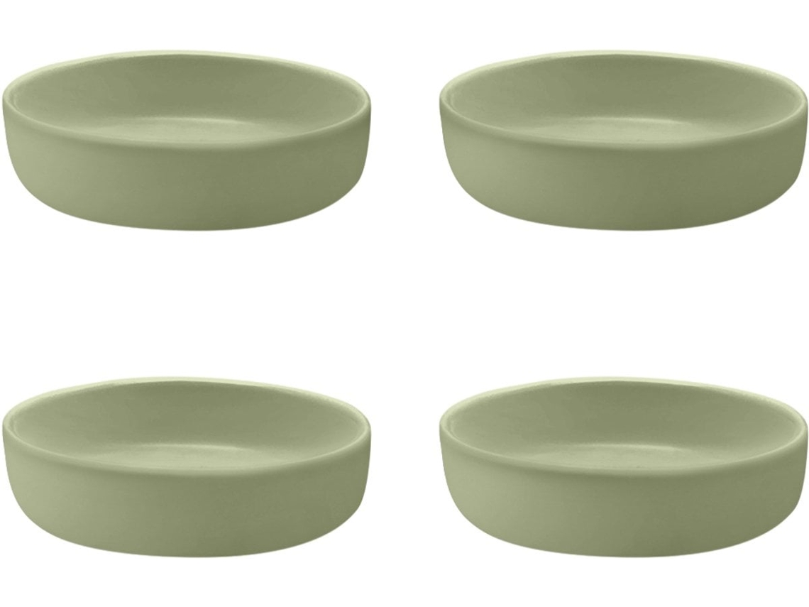 Juego De 4 Platillos Para Bolsitas De Té, Color Verde Matcha.