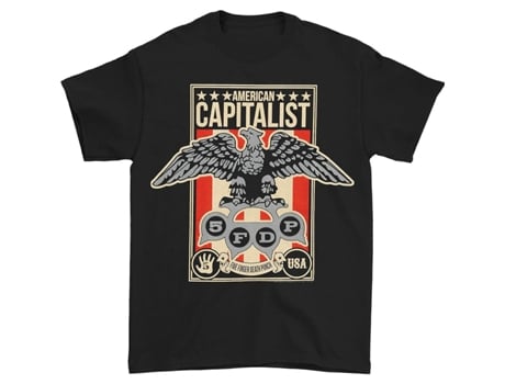 Camiseta ROCKINSTONE de la gira Capitalist 2012 de Five Finger Death Punch (S)