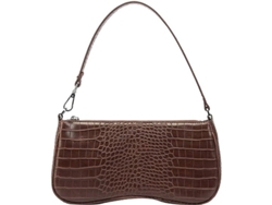 Bolso De Hombro Clásico De Piel Vegana Estilo Años 90 Para Mujer, Bolso De Mano Marrón Para Uso Diario.