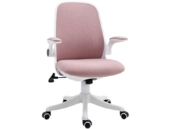 VPMKP - Vinsetto silla de oficina rosa 62,5x60x94-104 cm, giratoria e inclinable, altura ergonómica, reposabrazos elevables, carga 120 kg