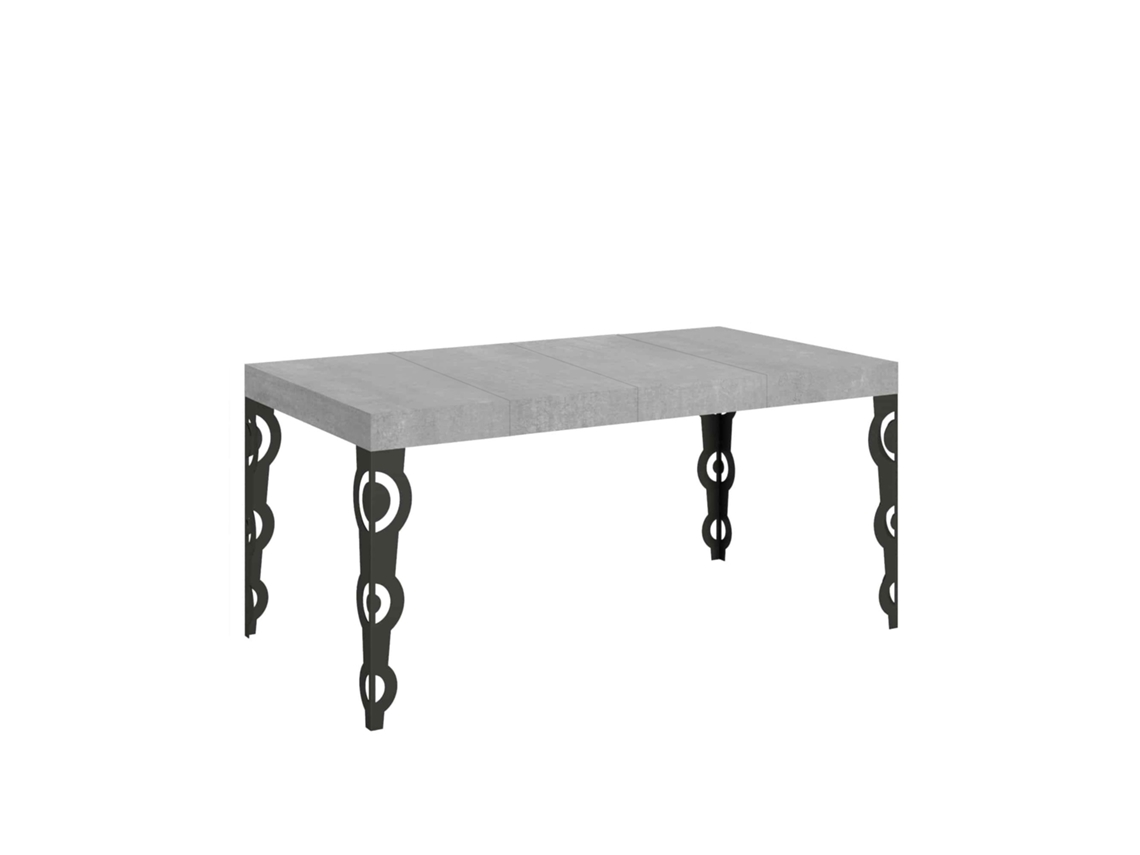Mesa extensible Karamay Premium 120/380x90 cm con patas antracita Itamoby