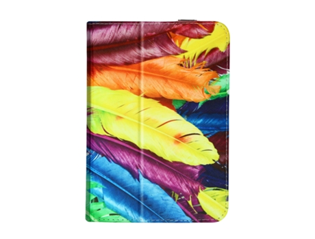 Funda Tablet 10 Pulgadas Soporte Vídeo Cierre Elástico Plumas Colores AVIZAR