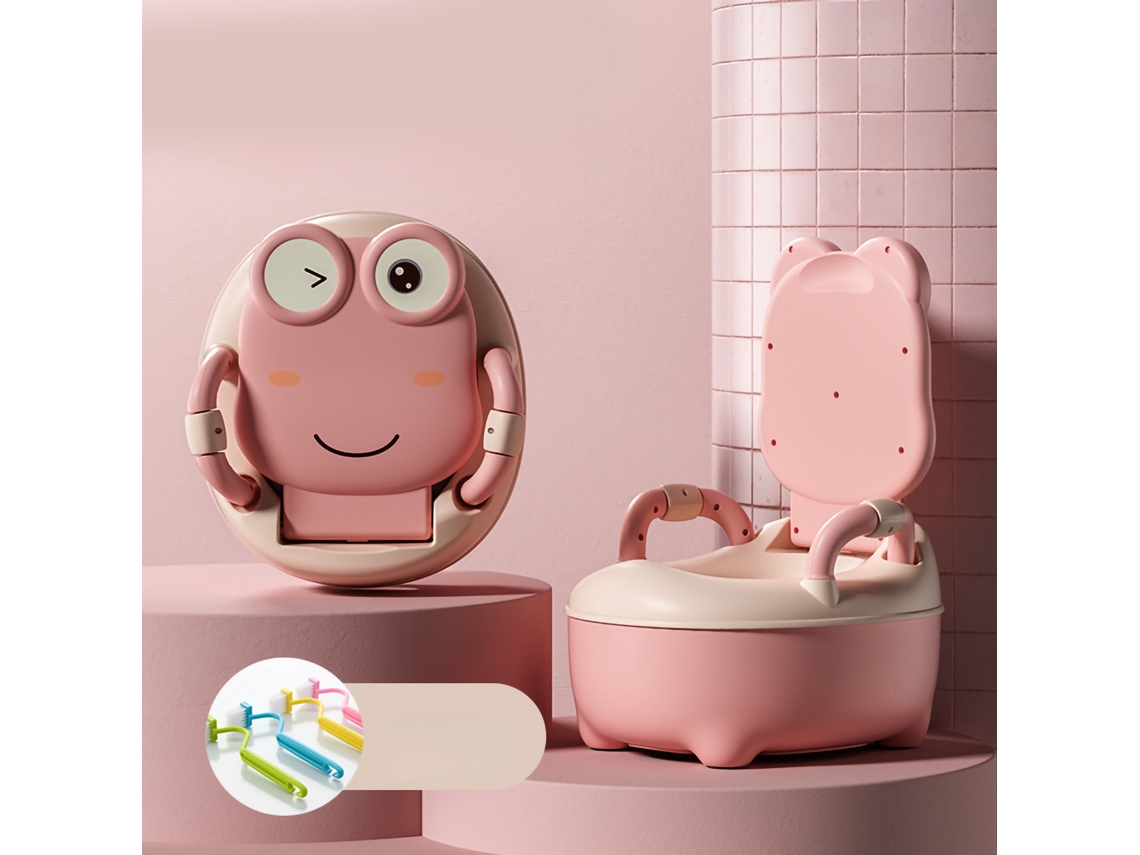 Inodoro Portátil Ecológico Para Niños, Ideal Para El Aprendizaje Y Los Viajes - Rosa Estable