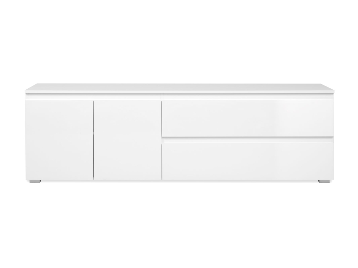 Mueble Tv Capetown 2 Puertas 2 Cajones 180X55X40 Blanco VENPRODIN