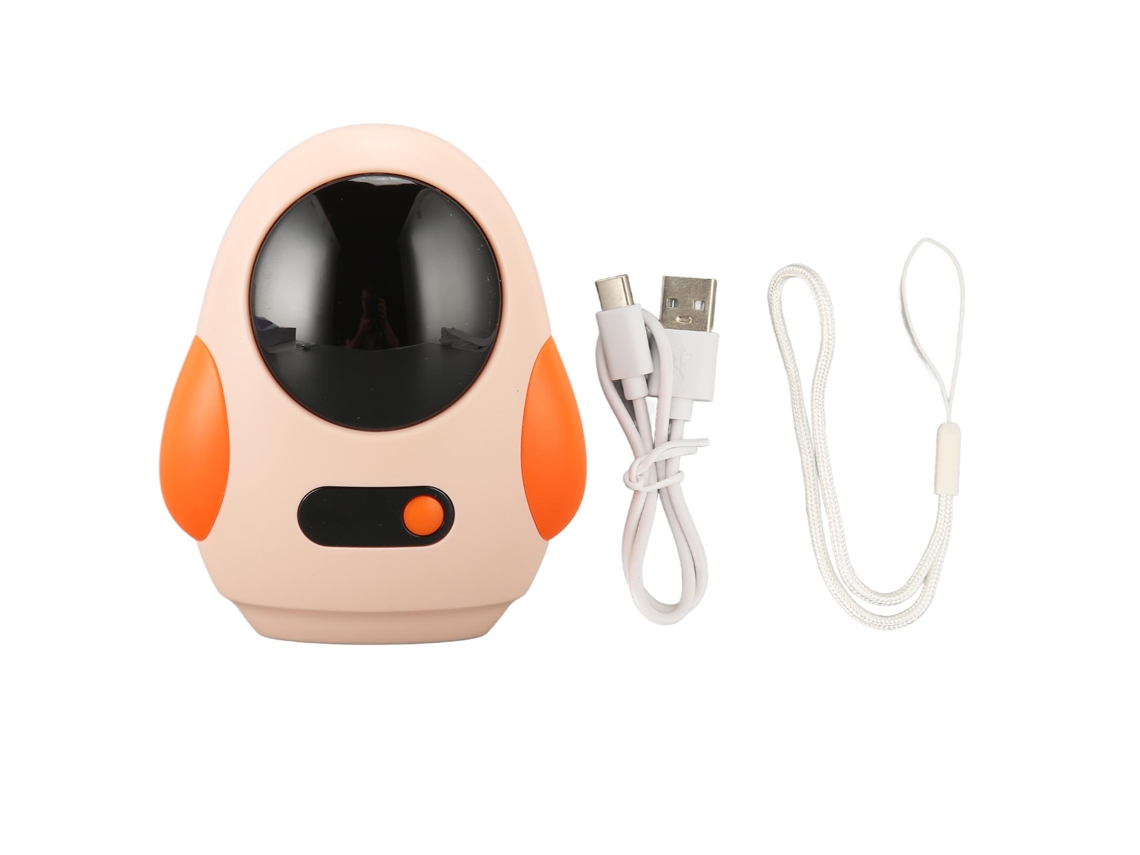 Calentador De Manos Recargable 5000mah Forma De Pingüino Lindo 3 Niveles Ajustables Portátil Rosa