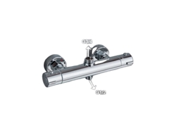 Grifo termostático para baño, construcción de cerámica duradera, elegante acabado cromado, tipo A