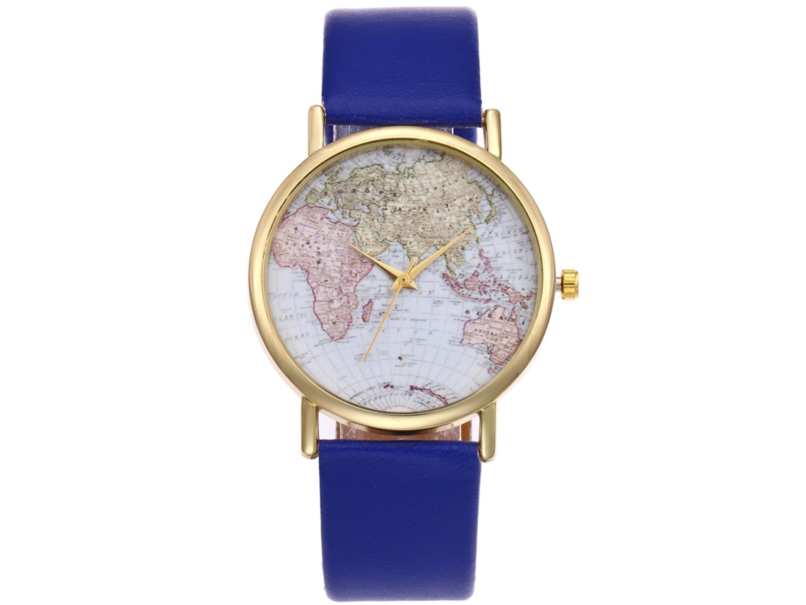 Reloj De Pulsera Unisex Con Dial Dorado Y Cinturón Colorido Zhoulianfa