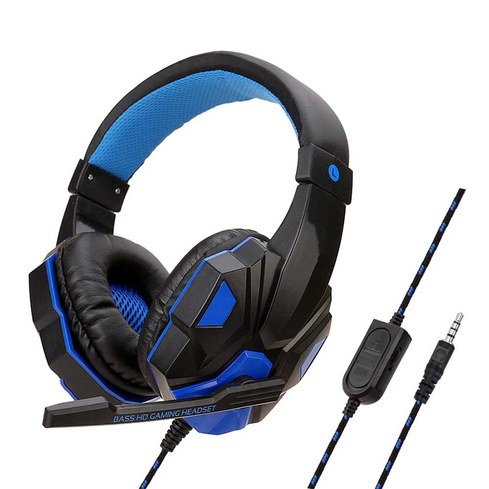 Auriculares para juegos con cable de 3,5 mm y micrófono, ajustables a 120°, graves estéreo para PC, PS4, PS5, Xbox, smartphones y portátiles Vayotoy