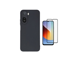 Kit Vidro Temperado Capa Silicone Líquido Phonecare Para Xiaomi Redmi A7 Pro - Preto