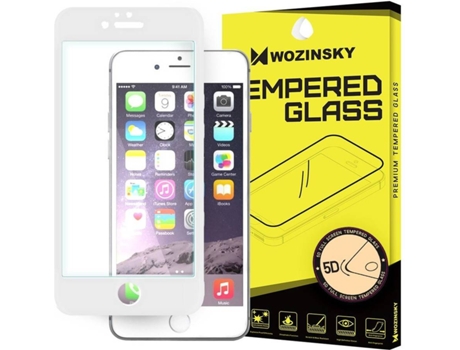 Protector Cristal Templado iPhone 6«6S LMOBILE Full Cover Super Tough Blanco