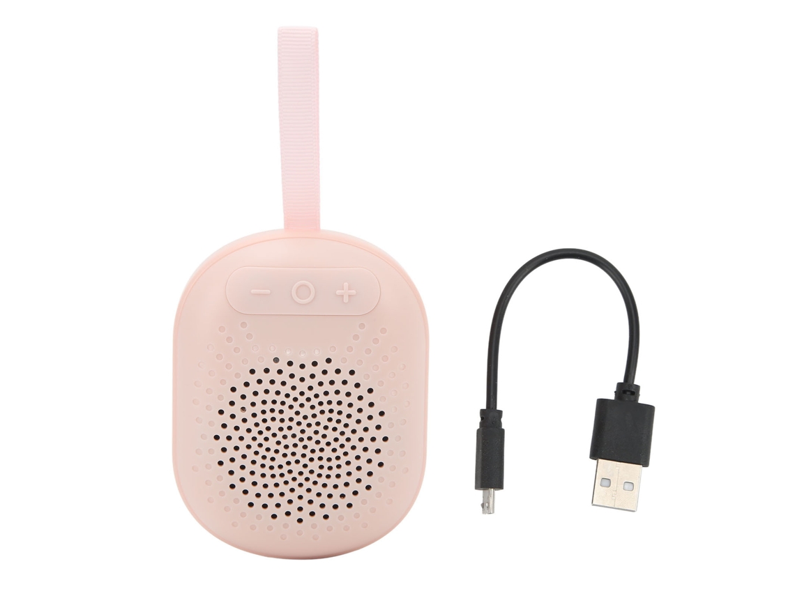 Altavoz Inalámbrico Portátil Impermeable Ipx4 Con 2 Métodos De Conexión Rgb Y Lanyard Para Camping Viajes Rosa