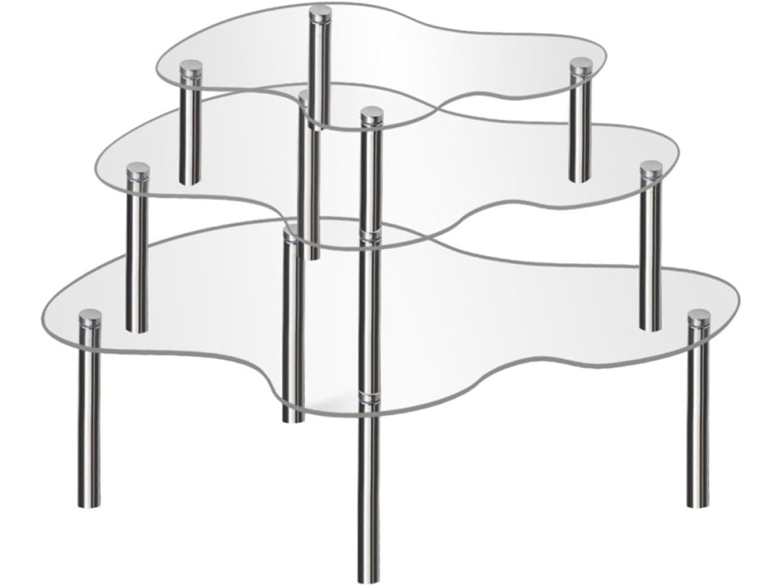 Soporte Para Pasteles De Acrílico De 3 Piezas, Práctico Soporte De Varios Niveles.