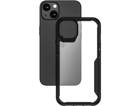 Funda iPhone 13 MUVIT Shockproof Transparente/Negro