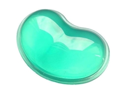 Alfombrilla De Ratón Ergonómica Con Reposamuñecas De Gel De Silicona Translúcido Con Diseño De Corazón - Verde