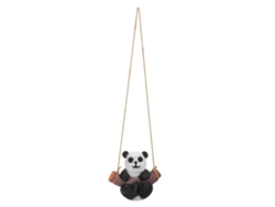 Estatua de panda columpiándose, de resina, para jardín o exteriores.