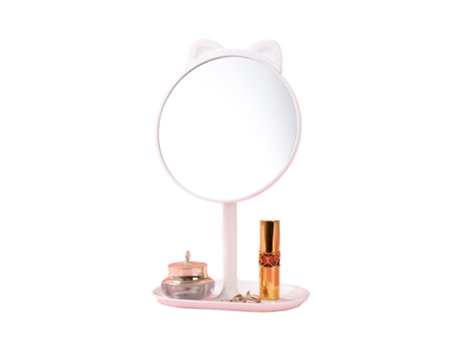 Espejo De Escritorio De Maquillaje Con Luces Led Espejo De Mesa Lateral Con Mango ZMDECQNA